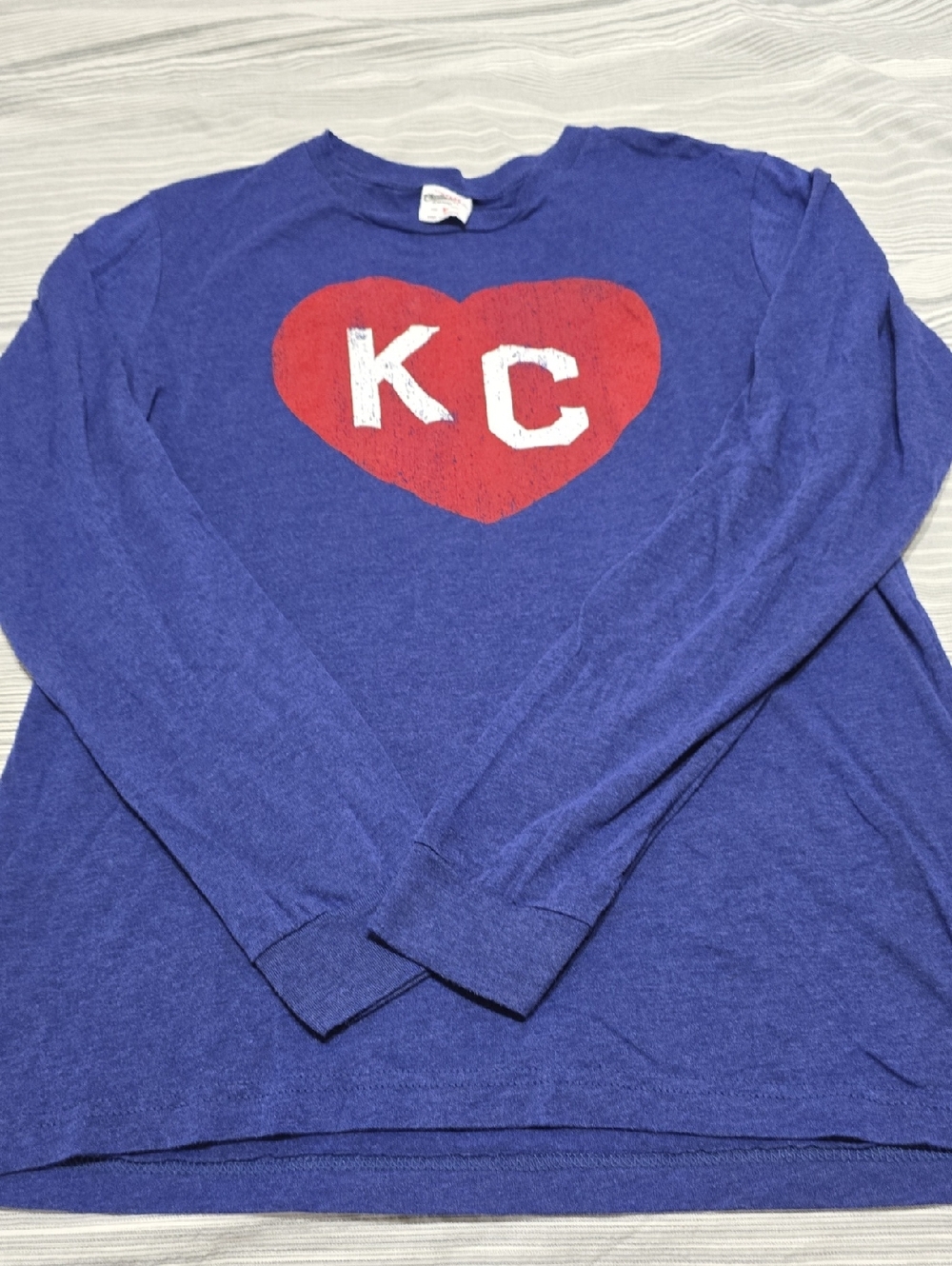 KC Heart Graphic Long Sleeve Tee - Blue